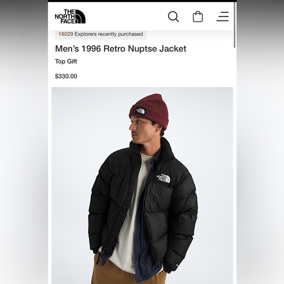 The North Face Men's Classic Black Puffer Jacket